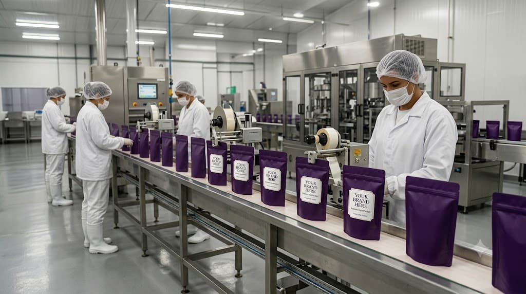 Private-label premium freeze-dried açaí packaging concept