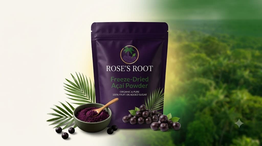 Rose's Roots premium freeze-dried açaí